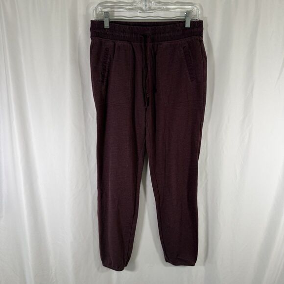 Aerie Joggers Women's Small Burgundy Pull On Drawstring Pockets Cotton Blend - Picture 1 of 11